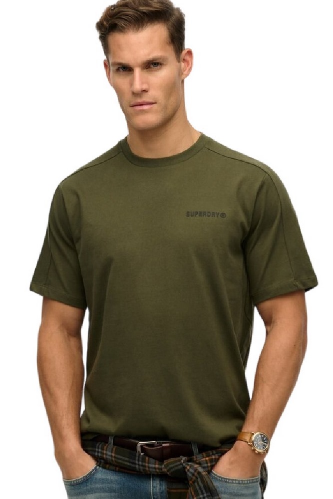 SUPERDRY CHN TECH RELAXED TEE T-SHIRT ΜΠΛΟΥΖΑ ΑΝΔΡΙΚΗ KHAKI
