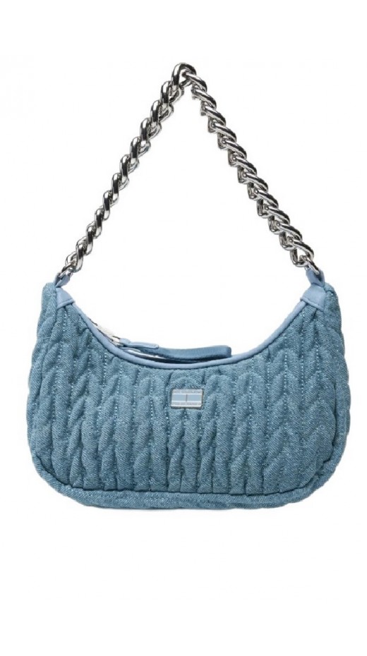 TOMMY JEANS ICONIC SHOULDER DENIM ΤΣΑΝΤΑ ΓΥΝΑΙΚΕΙΑ DENIM LIGHT