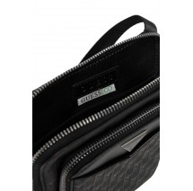 GUESS SIENA CROSSBODY FLAT ZIP AROUN ΤΣΑΝΤΑ ΑΝΔΡΙΚΗ BLACK