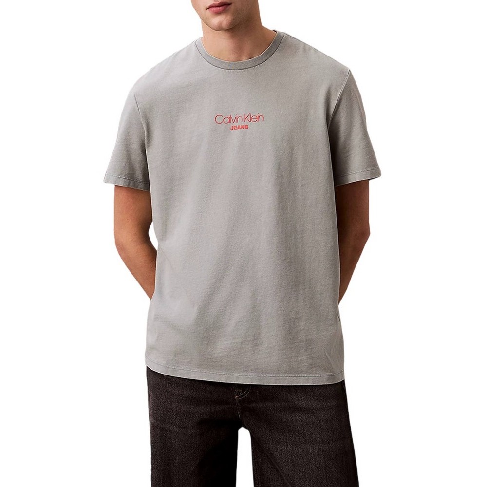 CALVIN KLEIN JEANS ACID WASH 20S CN TEE T-SHIRT ΜΠΛΟΥΖΑ ΑΝΔΡΙΚΗ GREEN