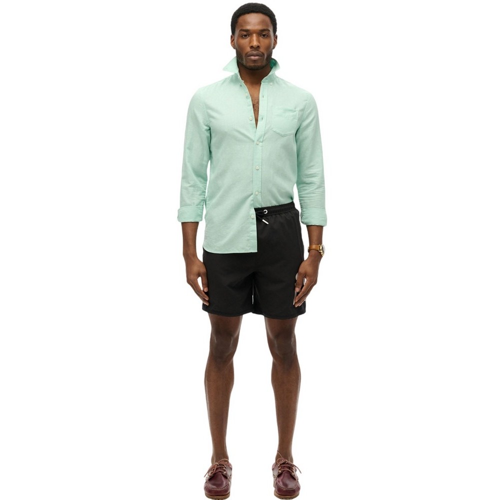 SUPERDRY D2 SDSW SPORTSWEAR LOGO 17 SWIM SHORT ΜΑΓΙΟ ΑΝΔΡΙΚΟ BLACK