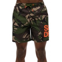SUPERDRY D2 SDSW SPORTSWEAR LOGO 17 SWIM SHORT ΜΑΓΙΟ ΑΝΔΡΙΚΟ GREEN