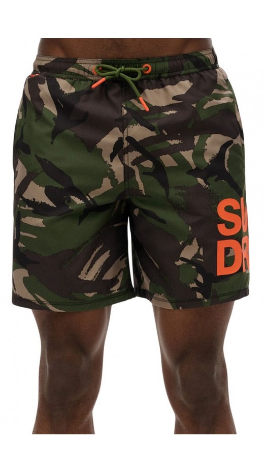 SUPERDRY D2 SDSW SPORTSWEAR LOGO 17 SWIM SHORT ΜΑΓΙΟ ΑΝΔΡΙΚΟ GREEN