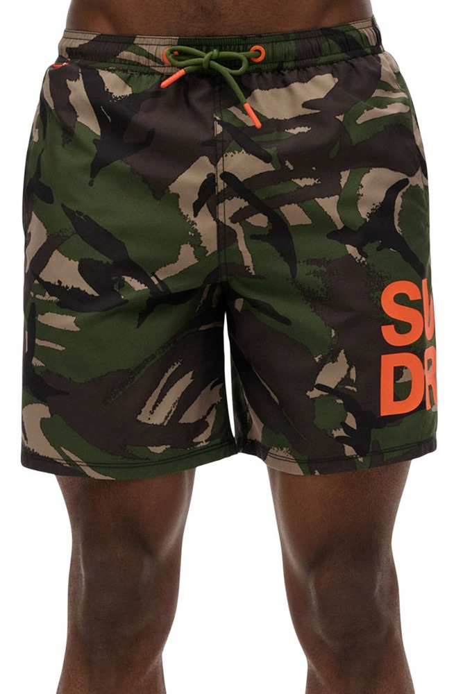 SUPERDRY D2 SDSW SPORTSWEAR LOGO 17 SWIM SHORT ΜΑΓΙΟ ΑΝΔΡΙΚΟ GREEN