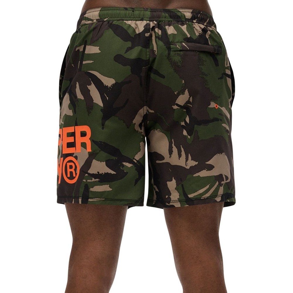 SUPERDRY D2 SDSW SPORTSWEAR LOGO 17 SWIM SHORT ΜΑΓΙΟ ΑΝΔΡΙΚΟ GREEN
