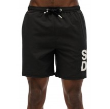 SUPERDRY D2 SDSW SPORTSWEAR LOGO 17 SWIM SHORT ΜΑΓΙΟ ΑΝΔΡΙΚΟ BLACK