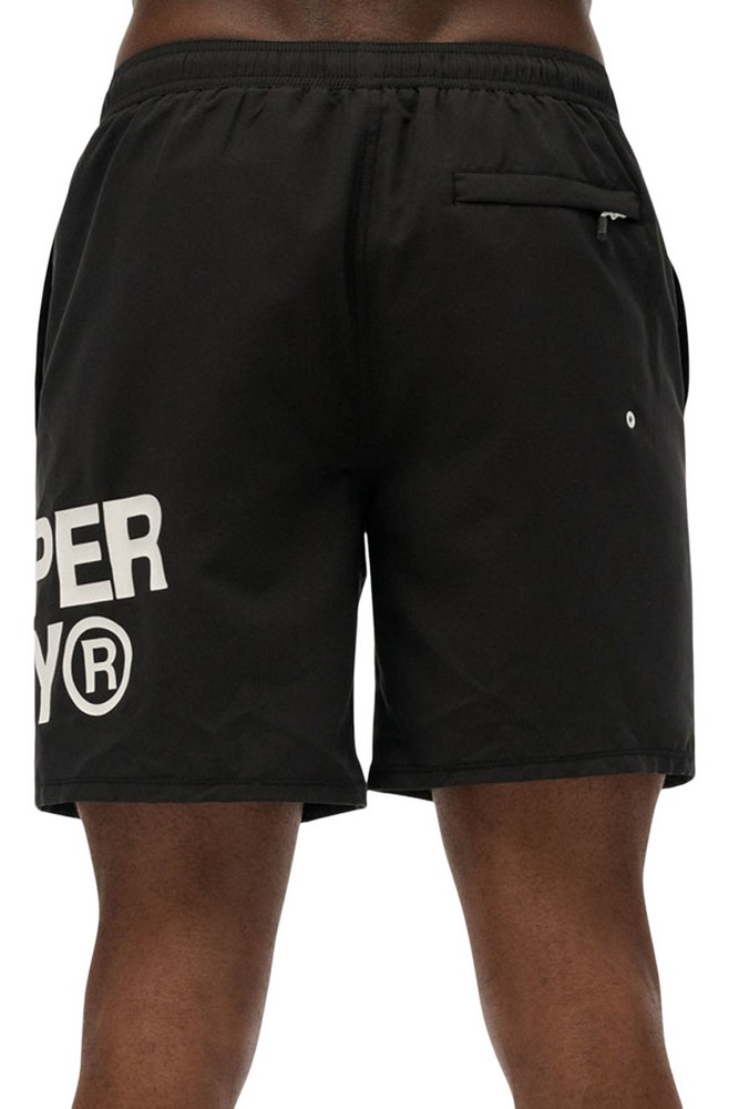 SUPERDRY D2 SDSW SPORTSWEAR LOGO 17 SWIM SHORT ΜΑΓΙΟ ΑΝΔΡΙΚΟ BLACK