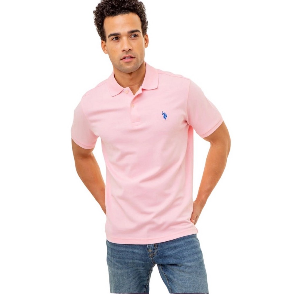 U.S POLO ASSN  41029 POLO T-SHIRT ΜΠΛΟΥΖΑ ΑΝΔΡΙΚΗ PINK