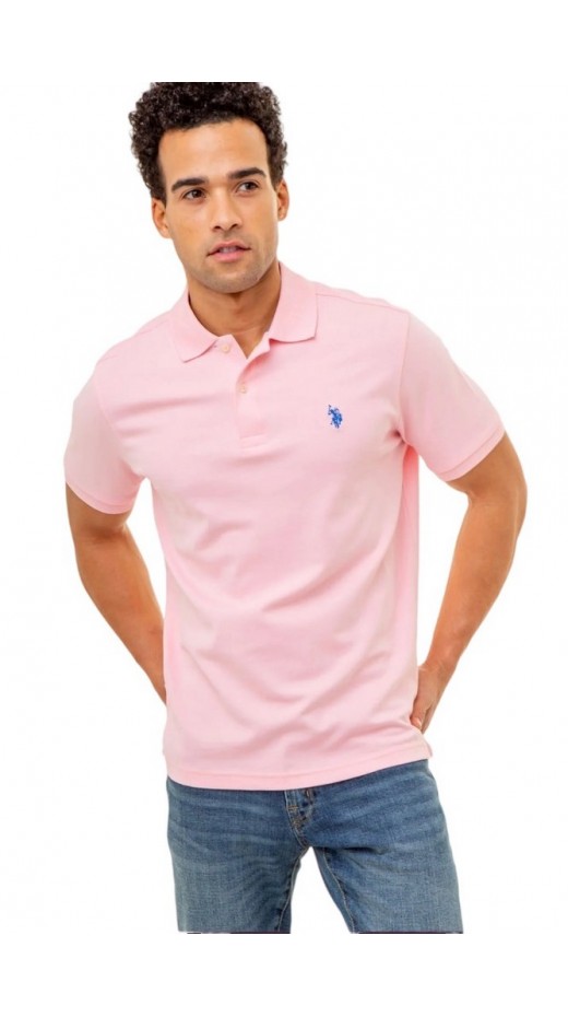 U.S POLO ASSN  41029 POLO T-SHIRT ΜΠΛΟΥΖΑ ΑΝΔΡΙΚΗ PINK