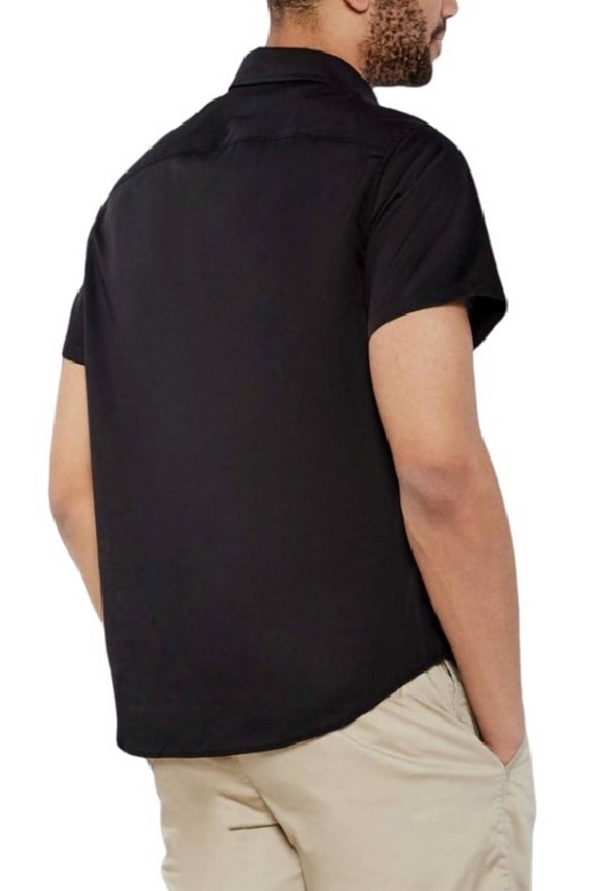 GUESS JEANS SS REG PKT COLLAR  ΠΟΥΚΑΜΙΣΟ ΑΝΔΡΙΚΟ BLACK