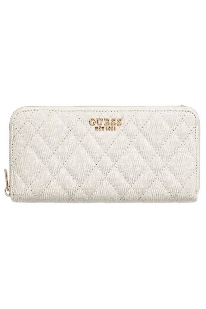 GUESS ISEMAY SLG LARGE ZIP AROUND ΠΟΡΤΟΦΟΛΙ ΓΥΝΑΙΚΕΙΟ OFF WHITE