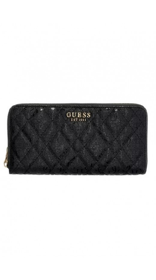GUESS ISEMAY SLG LARGE ZIP AROUND ΠΟΡΤΟΦΟΛΙ ΓΥΝΑΙΚΕΙΟ BLACK