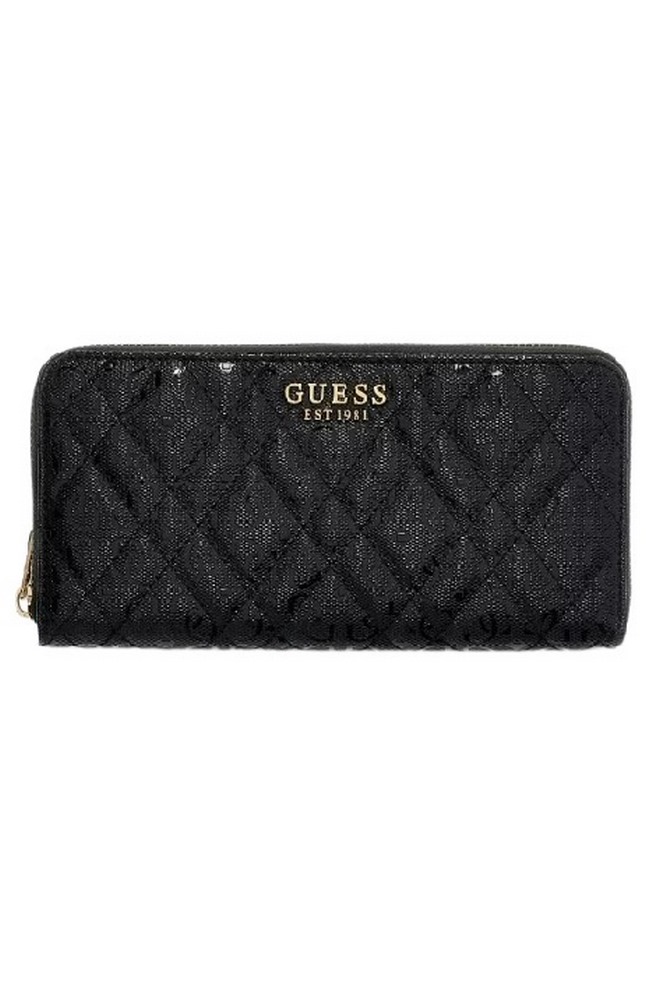 GUESS ISEMAY SLG LARGE ZIP AROUND ΠΟΡΤΟΦΟΛΙ ΓΥΝΑΙΚΕΙΟ BLACK