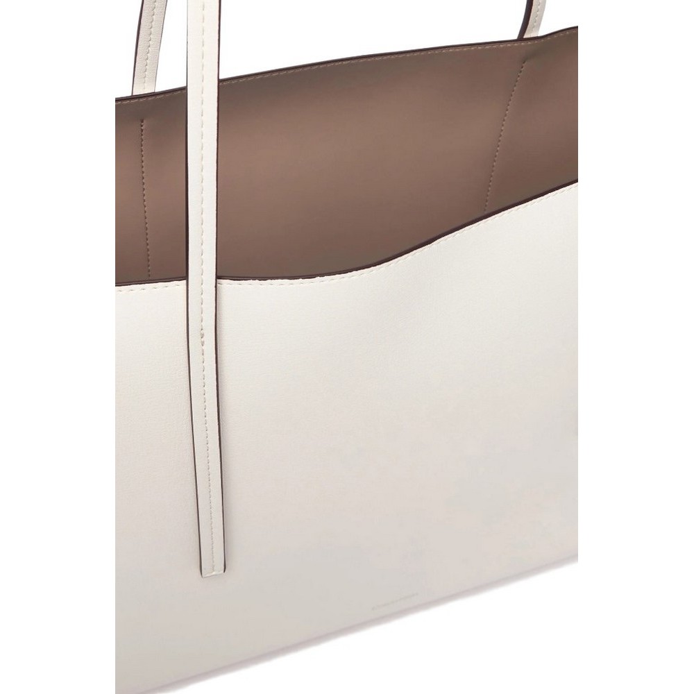 CALVIN KLEIN FOIL LOGO TOTE W/POUCH ΤΣΑΝΤΑ ΓΥΝΑΙΚΕΙΑ WHITE