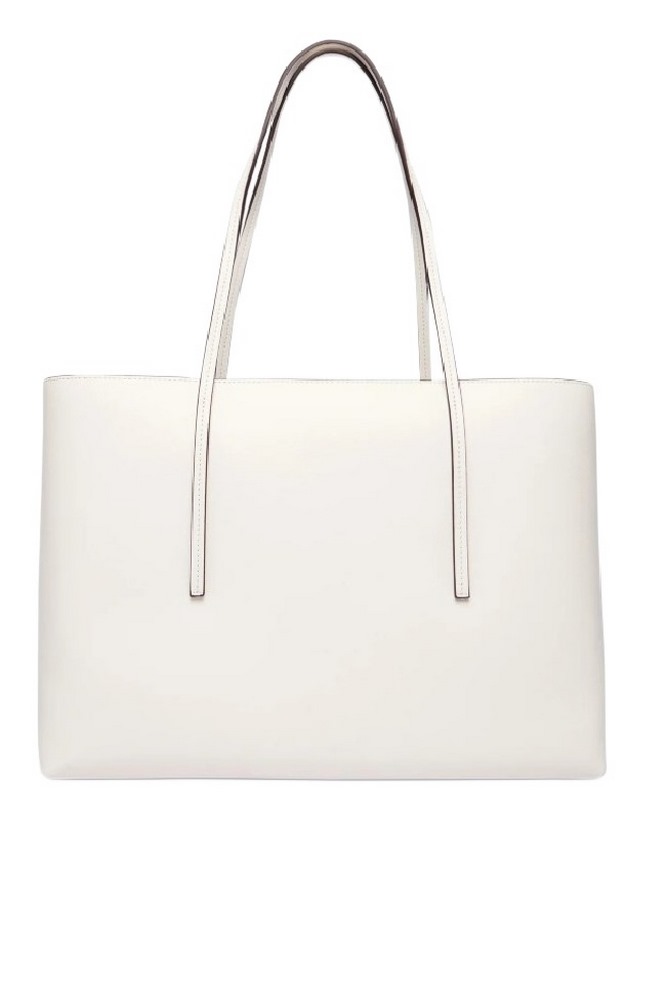 CALVIN KLEIN FOIL LOGO TOTE W/POUCH ΤΣΑΝΤΑ ΓΥΝΑΙΚΕΙΑ WHITE