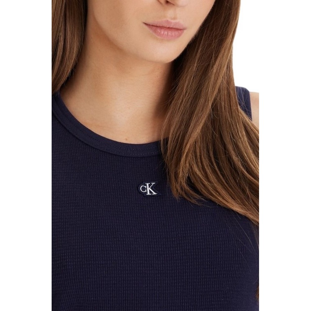 CALVIN KLEIN JEANS SL TEXTURE WAFFLE RACER MINI ΦΟΡΕΜΑ ΓΥΝΑΙΚΕΙΟ DARK BLUE