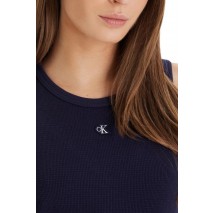 CALVIN KLEIN JEANS SL TEXTURE WAFFLE RACER MINI ΦΟΡΕΜΑ ΓΥΝΑΙΚΕΙΟ DARK BLUE