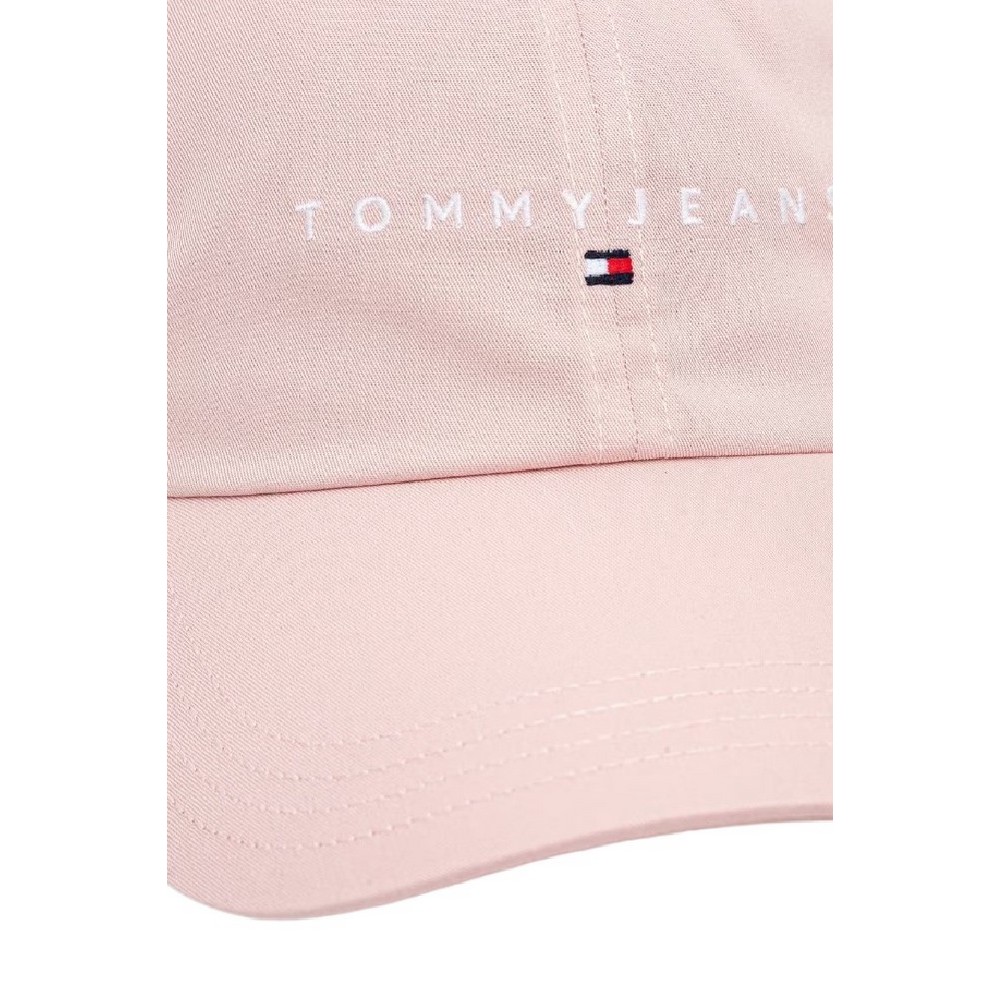 TOMMY JEANS LINEAR LOGO 6 PANEL CAP ΚΑΠΕΛΟ ΓΥΝΑΙΚΕΙΟ PINK
