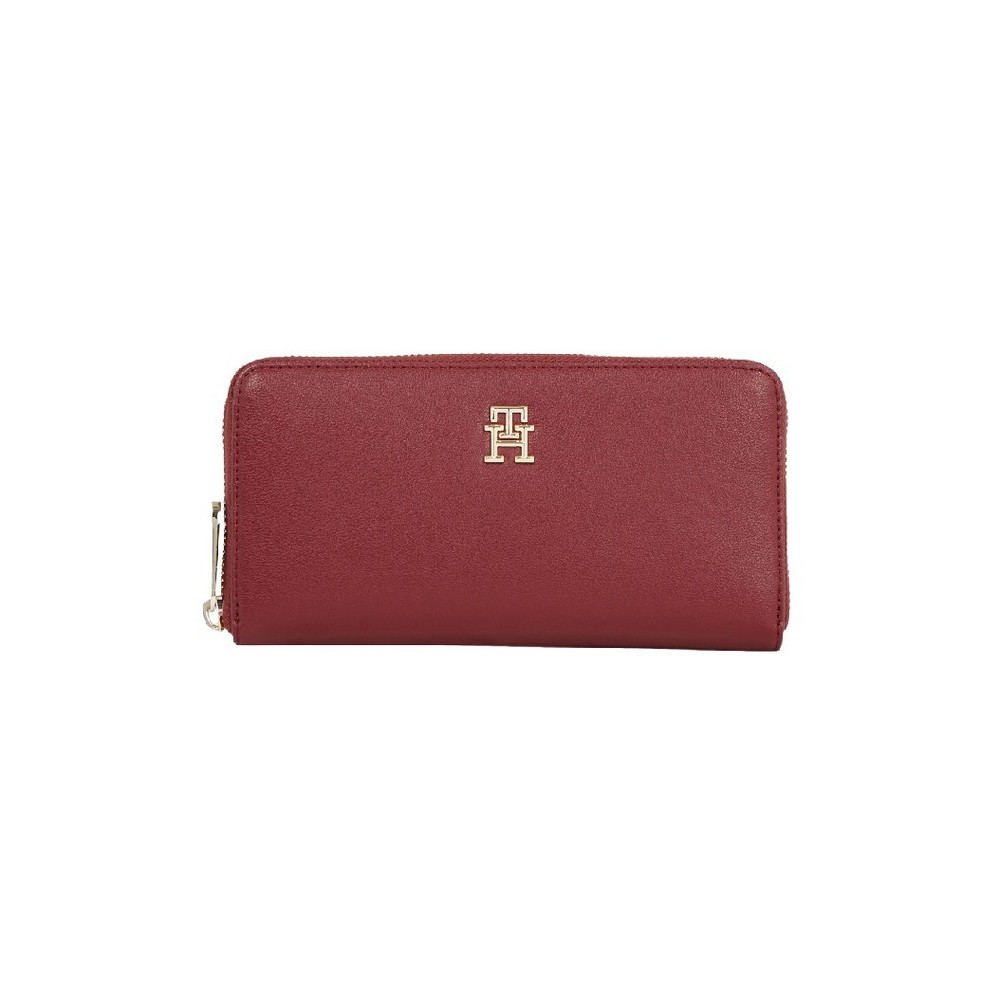 TOMMY HILFIGER POPPY PLUS LARGE ZA ΠΟΡΤΟΦΟΛΙ ΓΥΝΑΙΚΕΙΟ AUBERGINE