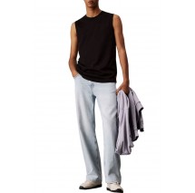 CALVIN KLEIN JEANS WOVEN LABEL TANK ΜΠΛΟΥΖΑ ΑΝΔΡΙΚΗ BLACK