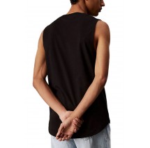 CALVIN KLEIN JEANS WOVEN LABEL TANK ΜΠΛΟΥΖΑ ΑΝΔΡΙΚΗ BLACK