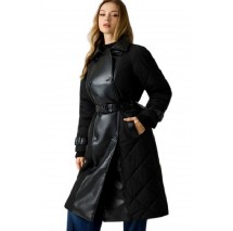 GUESS ALEXANE QUILTED TRENCH ΠΑΛΤΟ ΓΥΝΑΙΚΕΙΟ BLACK
