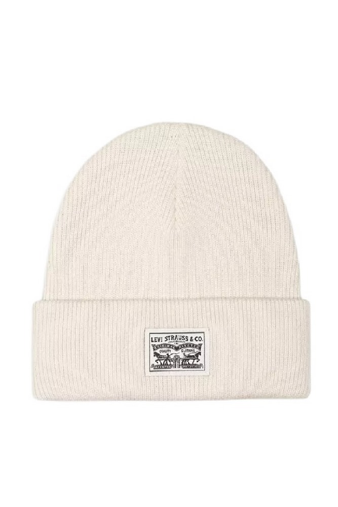 LEVIS® BACKPATCH BEANIE WOMENS ΣΚΟΥΦΟΣ ΓΥΝΑΙΚΕΙΟΣ ECRU