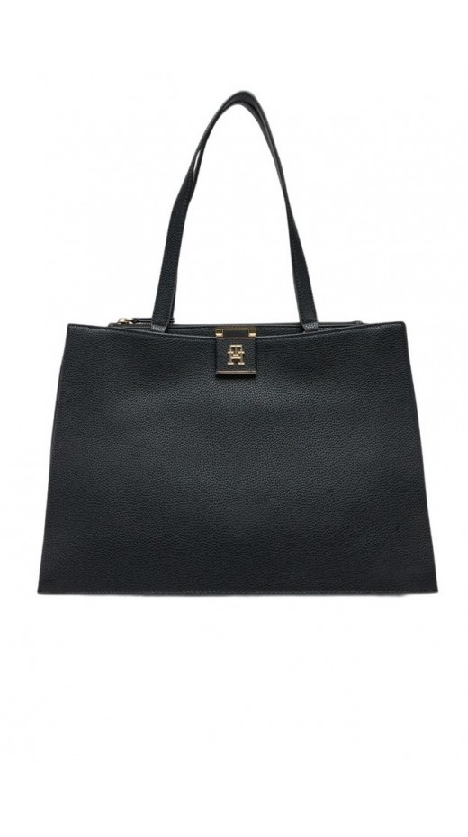 TOMMY HILFIGER HER TOTE ΤΣΑΝΤΑ ΓΥΝΑΙΚΕΙΑ BLACK