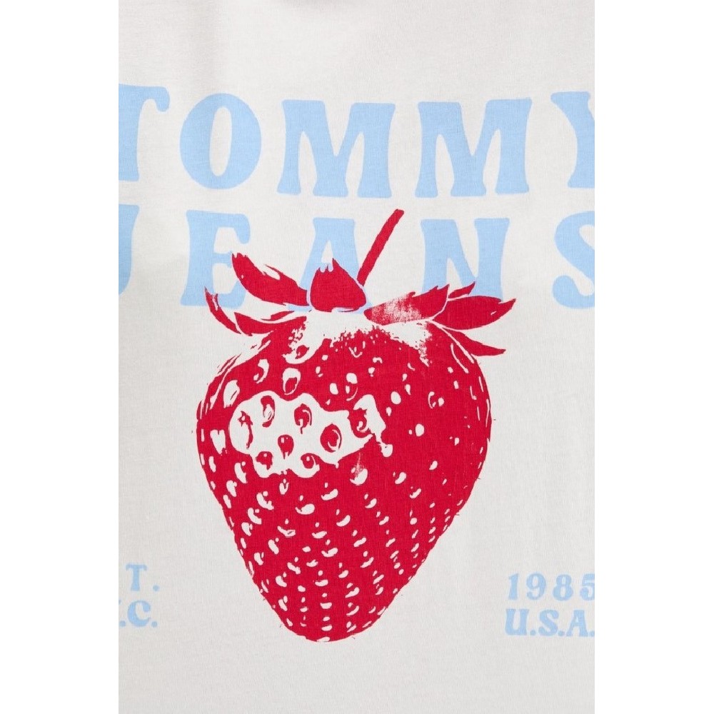 TOMMY JEANS RLX TJ STRAWBERRY TEE T-SHIRT ΜΠΛΟΥΖΑ ΓΥΝΑΙΚΕΙΑ OFF WHITE