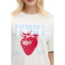 TOMMY JEANS RLX TJ STRAWBERRY TEE T-SHIRT ΜΠΛΟΥΖΑ ΓΥΝΑΙΚΕΙΑ OFF WHITE