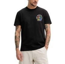 TOMMY JEANS REG 4CLR CREST TEE T-SHIRT ΜΠΛΟΥΖΑ ΑΝΔΡΙΚΗ BLACK