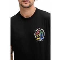 TOMMY JEANS REG 4CLR CREST TEE T-SHIRT ΜΠΛΟΥΖΑ ΑΝΔΡΙΚΗ BLACK