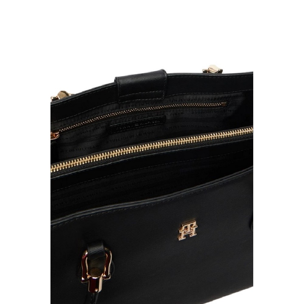 TOMMY HILFIGER GRACE SATCHEL ΤΣΑΝΤΑ ΓΥΝΑΙΚΕΙΑ BLACK