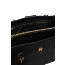 TOMMY HILFIGER GRACE SATCHEL ΤΣΑΝΤΑ ΓΥΝΑΙΚΕΙΑ BLACK
