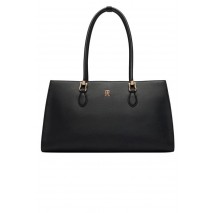 TOMMY HILFIGER GRACE SATCHEL ΤΣΑΝΤΑ ΓΥΝΑΙΚΕΙΑ BLACK