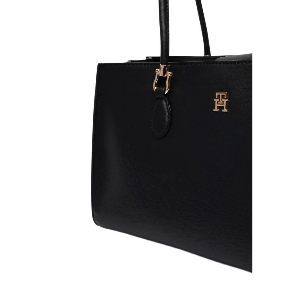 TOMMY HILFIGER GRACE SATCHEL ΤΣΑΝΤΑ ΓΥΝΑΙΚΕΙΑ BLACK