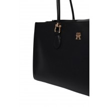 TOMMY HILFIGER GRACE SATCHEL ΤΣΑΝΤΑ ΓΥΝΑΙΚΕΙΑ BLACK