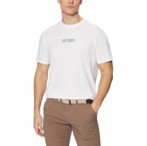 GUESS SS BSC CITY OF DREAMS TEE T-SHIRT ΜΠΛΟΥΖΑ ΑΝΔΡΙΚΗ WHITE