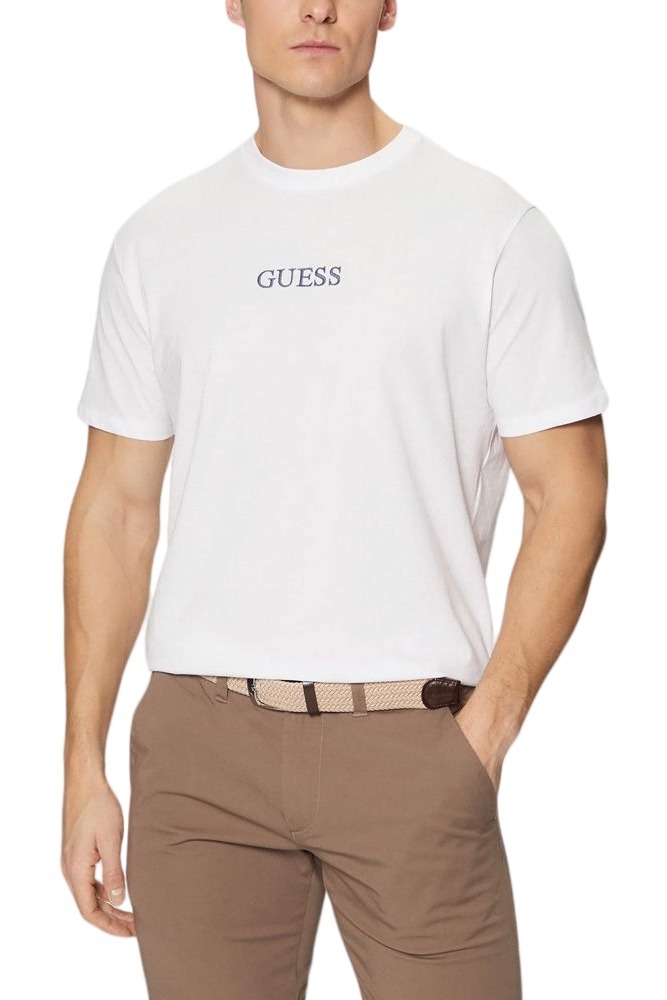 GUESS SS BSC CITY OF DREAMS TEE T-SHIRT ΜΠΛΟΥΖΑ ΑΝΔΡΙΚΗ WHITE