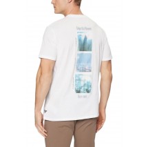 GUESS SS BSC CITY OF DREAMS TEE T-SHIRT ΜΠΛΟΥΖΑ ΑΝΔΡΙΚΗ WHITE