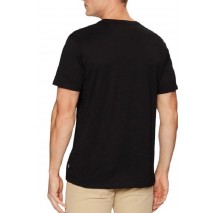 GUESS BSC VELVET LOGO TEE T-SHIRT ΜΠΛΟΥΖΑ ΑΝΔΡΙΚΗ BLACK