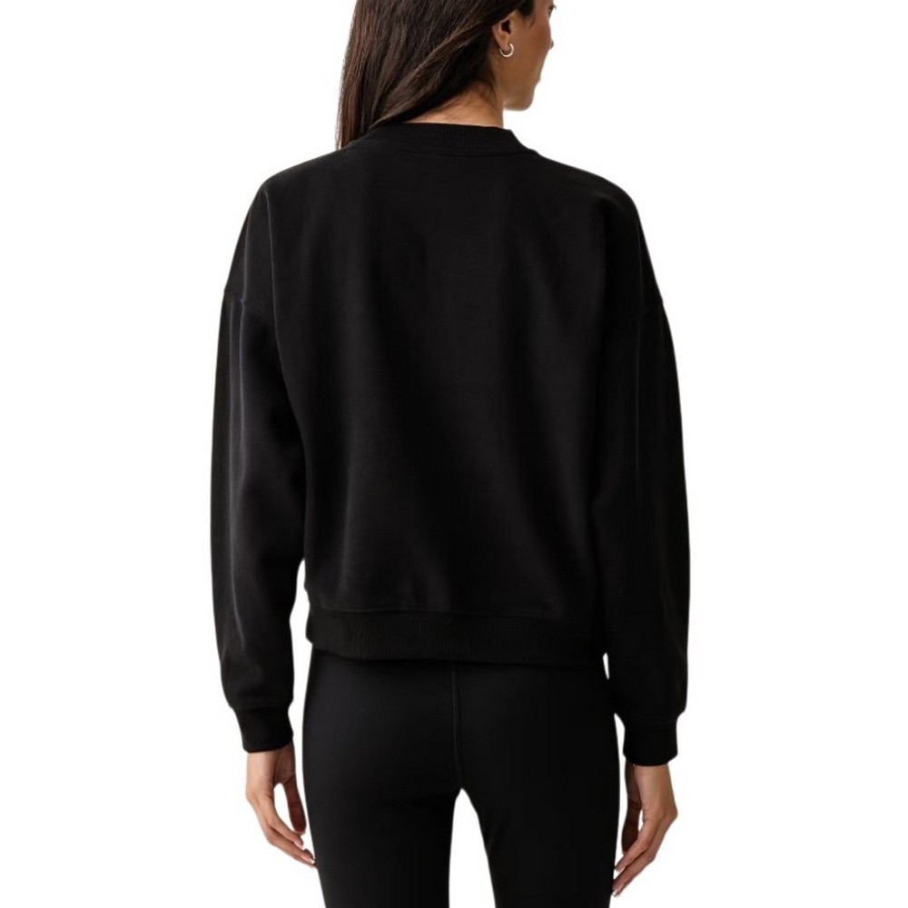 DKNY RHINESTONE LOGO SWEATSHIRT ΜΠΛΟΥΖΑ ΦΟΥΤΕΡ ΓΥΝΑΙΚΕΙΑ BLACK
