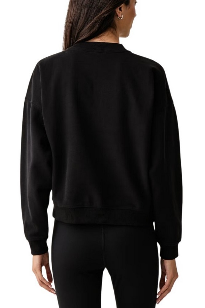DKNY RHINESTONE LOGO SWEATSHIRT ΜΠΛΟΥΖΑ ΦΟΥΤΕΡ ΓΥΝΑΙΚΕΙΑ BLACK