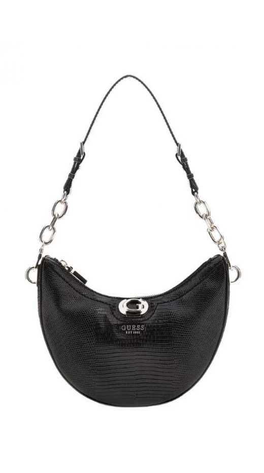 GUESS ORLINA TOP ZIP SHOULDER BAG ΤΣΑΝΤΑ ΓΥΝΑΙΚΕΙΑ BLACK