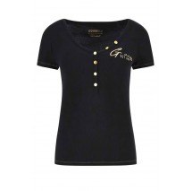 GUESS HENLEY OLYMPIA TOP ΜΠΛΟΥΖΑ ΓΥΝΑΙΚΕΙΑ BLACK