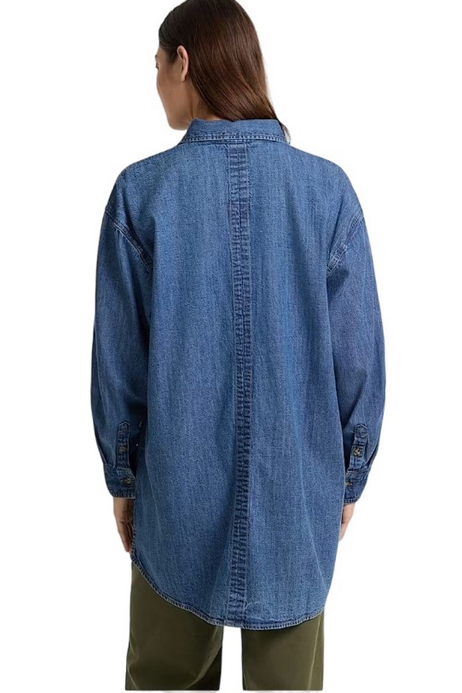 GUESS JEANS OVERSIZE LS DENIM SHIRT ΠΟΥΚΑΜΙΣΟ ΓΥΝΑΙΚΕΙΟ BLUΕ DENIM