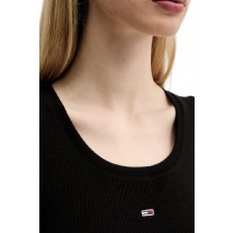TOMMY JEANS ESSENTIAL RIB BODYCON EXT ΦΟΡΕΜΑ ΓΥΝΑΙΚΕΙΟ BLACK