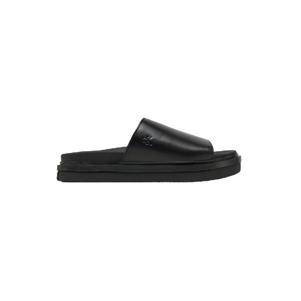 CALVIN KLEIN JEANS FLAT MOLDED SANDAL SLIDE ΠΑΝΤΟΦΛΑ ΓΥΝΑΙΚΕΙΑ BLACK