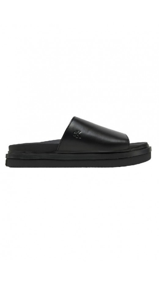 CALVIN KLEIN JEANS FLAT MOLDED SANDAL SLIDE ΠΑΝΤΟΦΛΑ ΓΥΝΑΙΚΕΙΑ BLACK