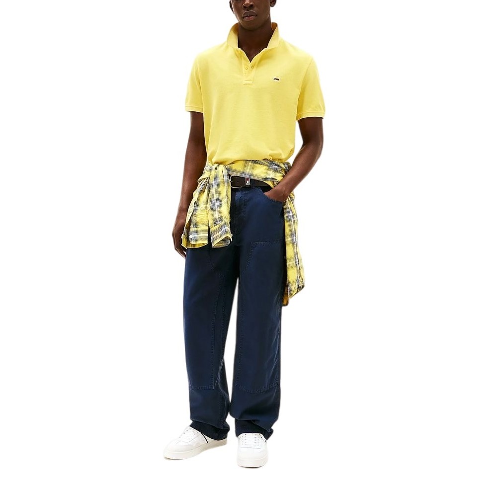 TOMMY JEANS SLIM ESSENTIAL GD POLO T-SHIRT ΜΠΛΟΥΖΑ ΑΝΔΡΙΚΗ YELLOW